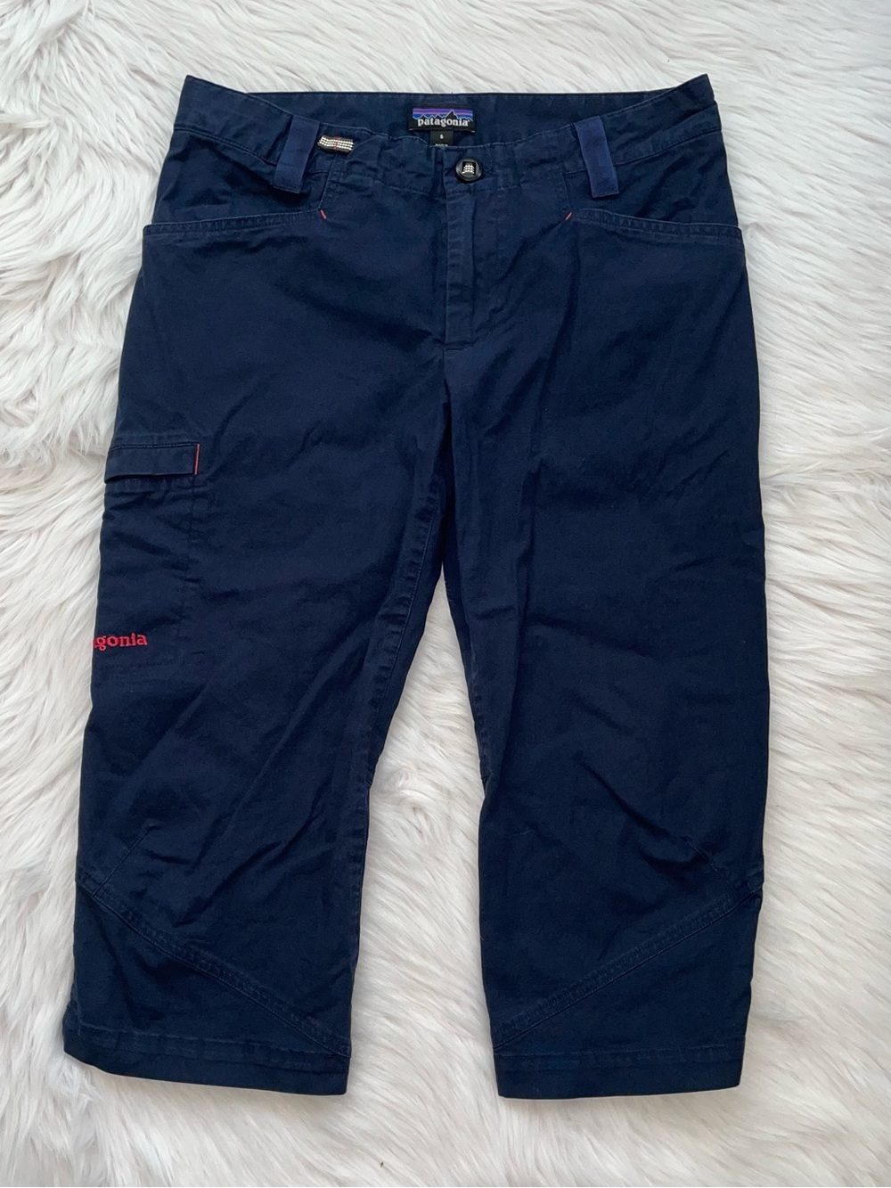 Patagonia venga rock capris navy blue women’s size 6 capri cropped hiking pants